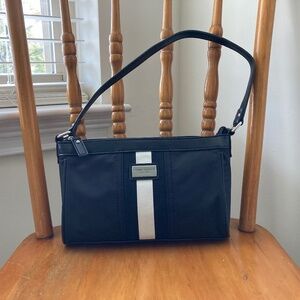Tommy Hilfiger Black Canvas and Leather Bag